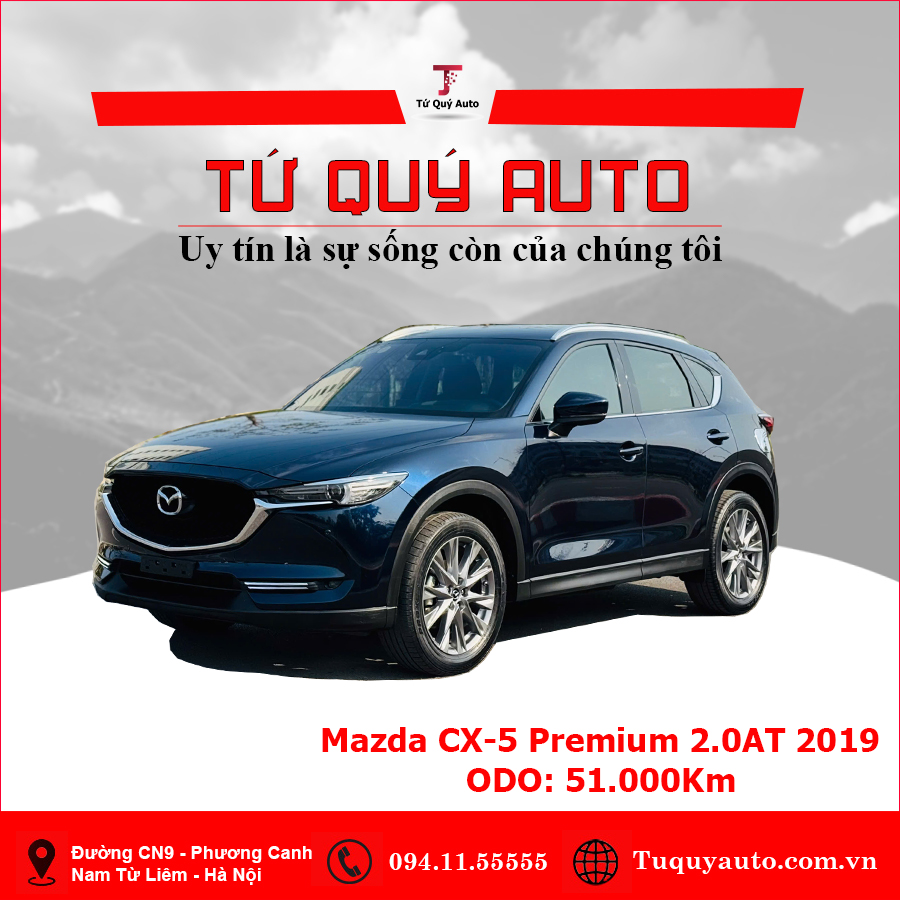 Xe Mazda CX5 2.0 Premium 2019 - Xanh Đen