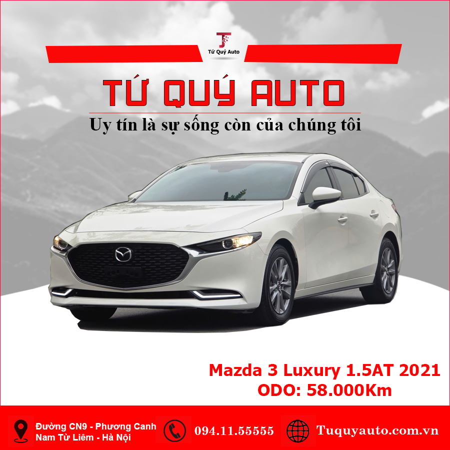 Xe Mazda 3 1.5L Luxury 2021 - Trắng
