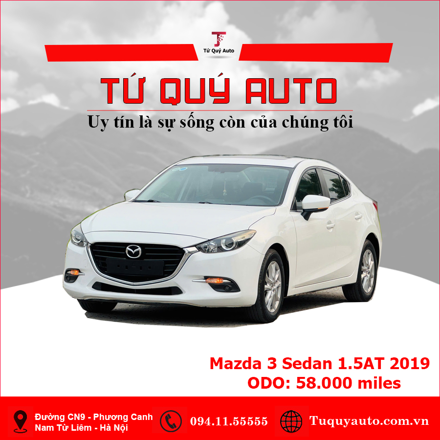 Xe Mazda 3 Sedan 1.5AT 2019 - Trắng