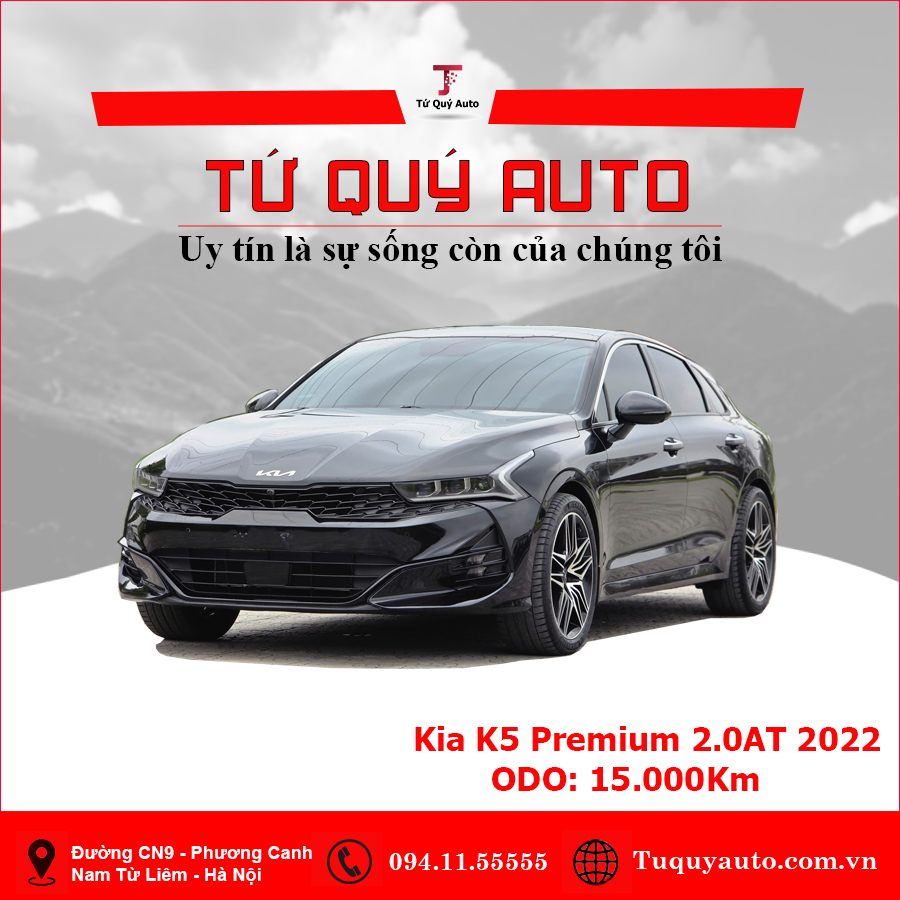 Xe Kia K5 Premium 2.0 AT 2022 - Đen
