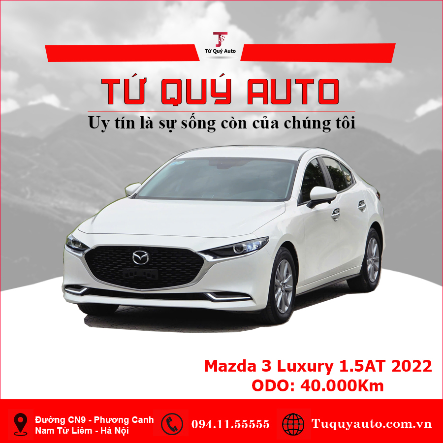 Xe Mazda 3 1.5L Luxury 2022 - Trắng