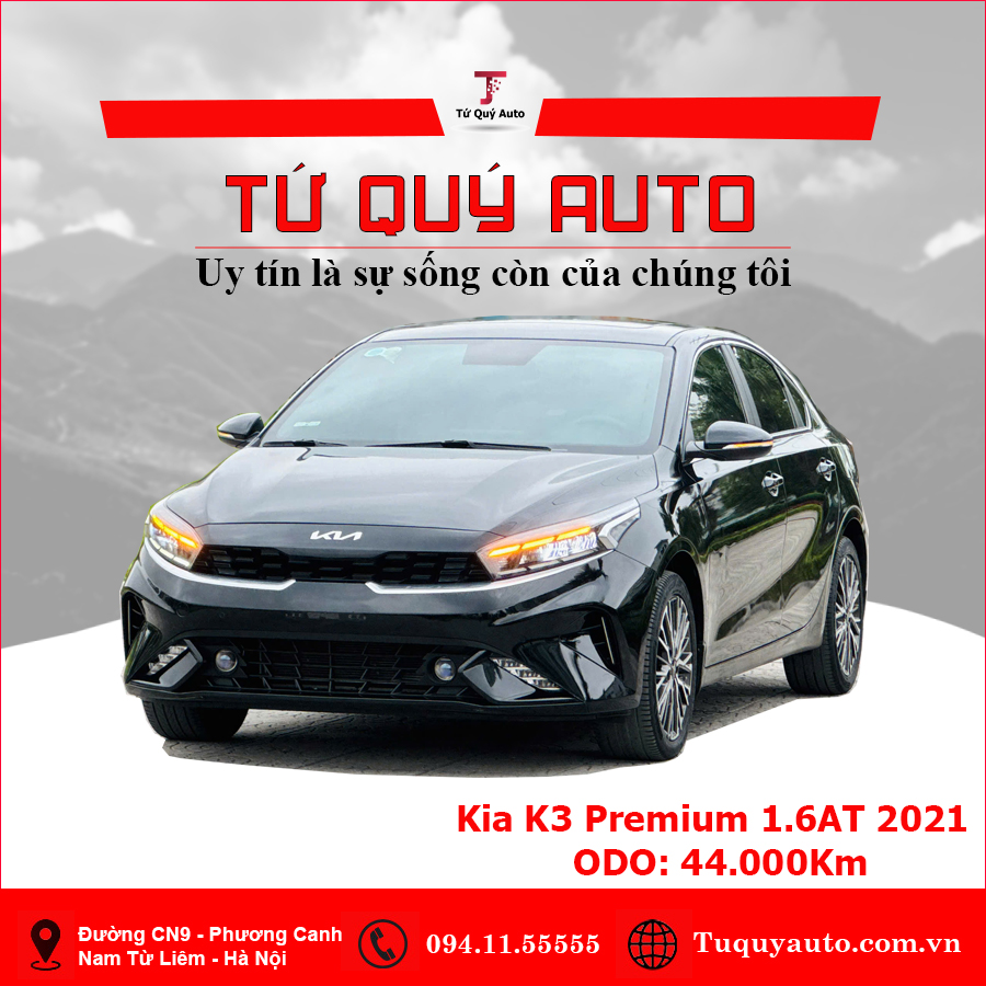 Xe Kia K3 Premium 1.6 AT 2021 - Đen