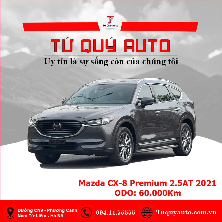 Xe Mazda CX8 Premium 2021 - Xám