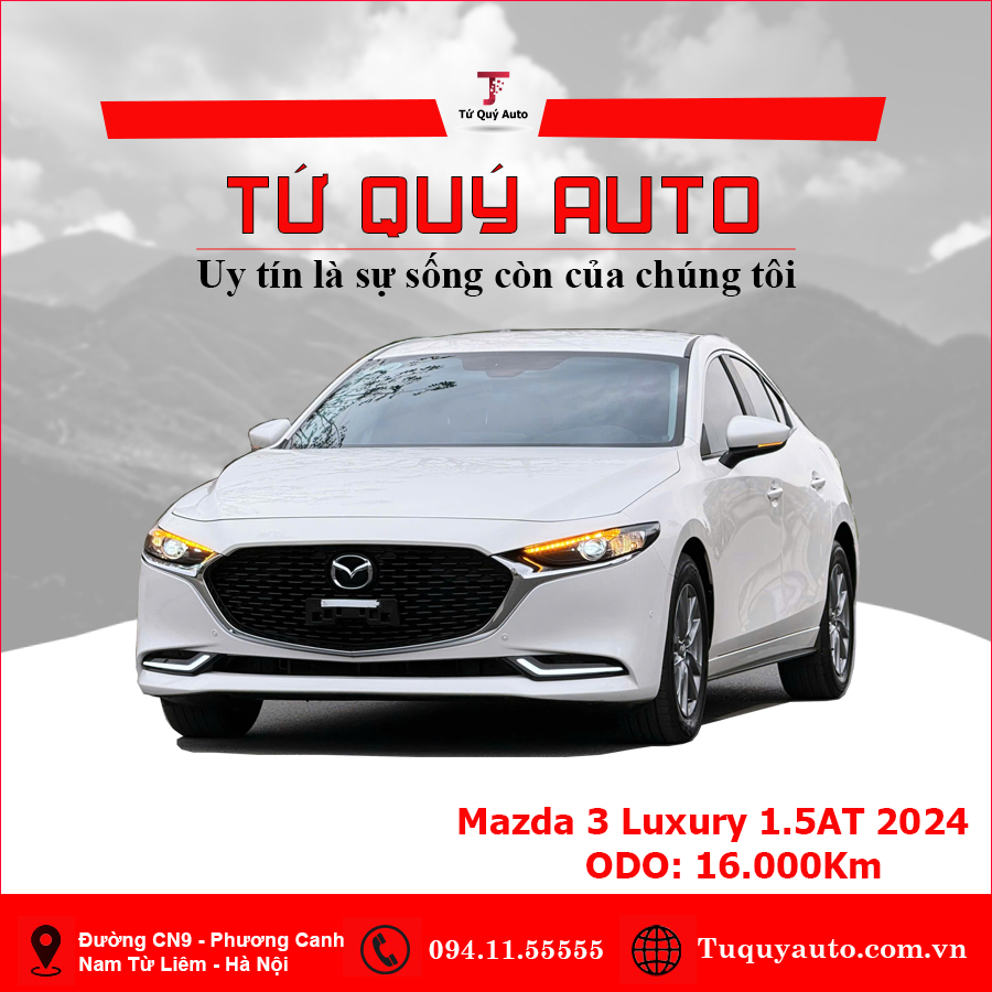 Xe Mazda 3 1.5L Luxury 2024 - Trắng
