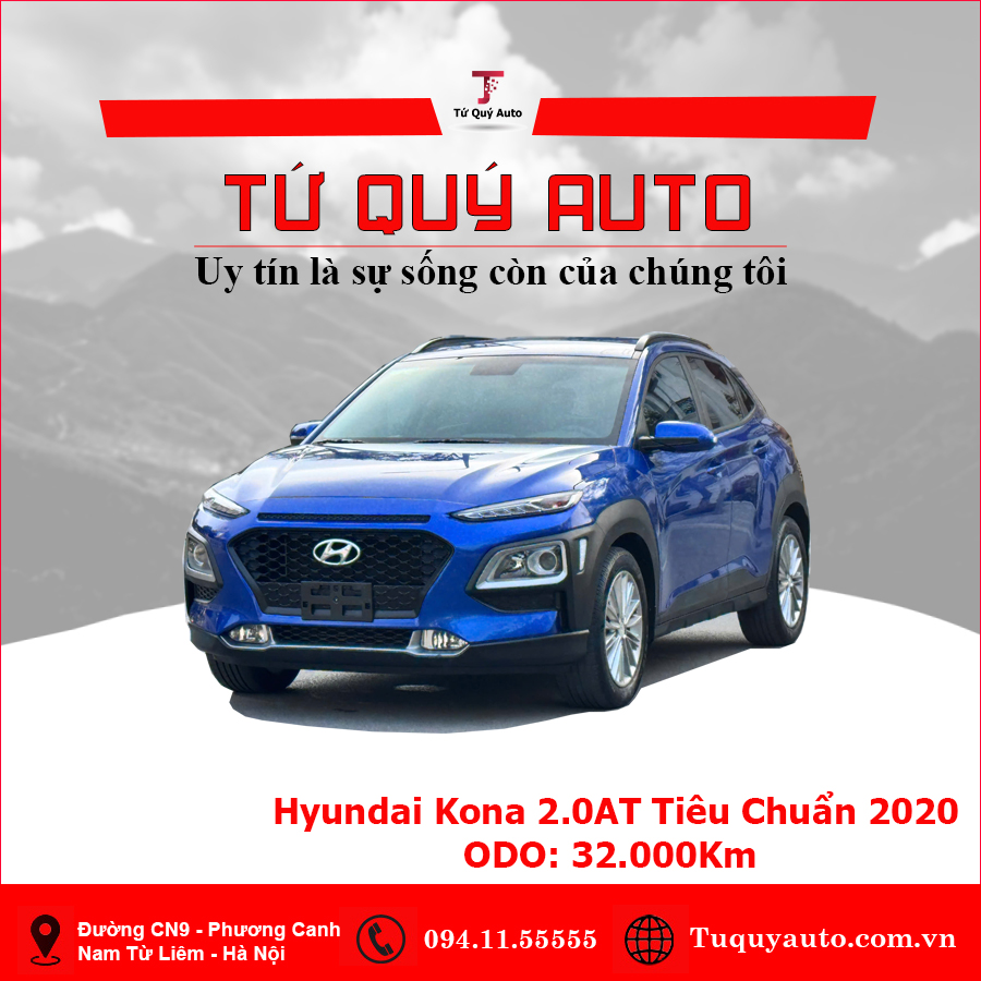 Xe Hyundai Kona Tiêu Chuẩn 2.0 AT 2020 - Xanh