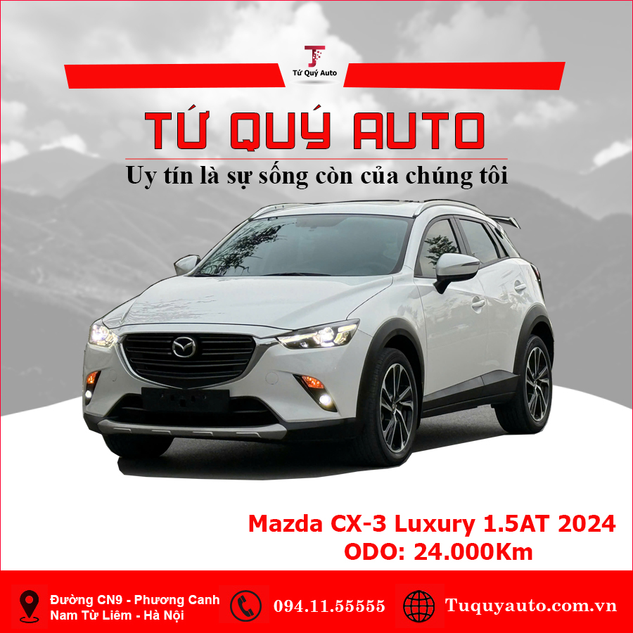 Xe Mazda CX3 Luxury 1.5 AT 2024 - Trắng