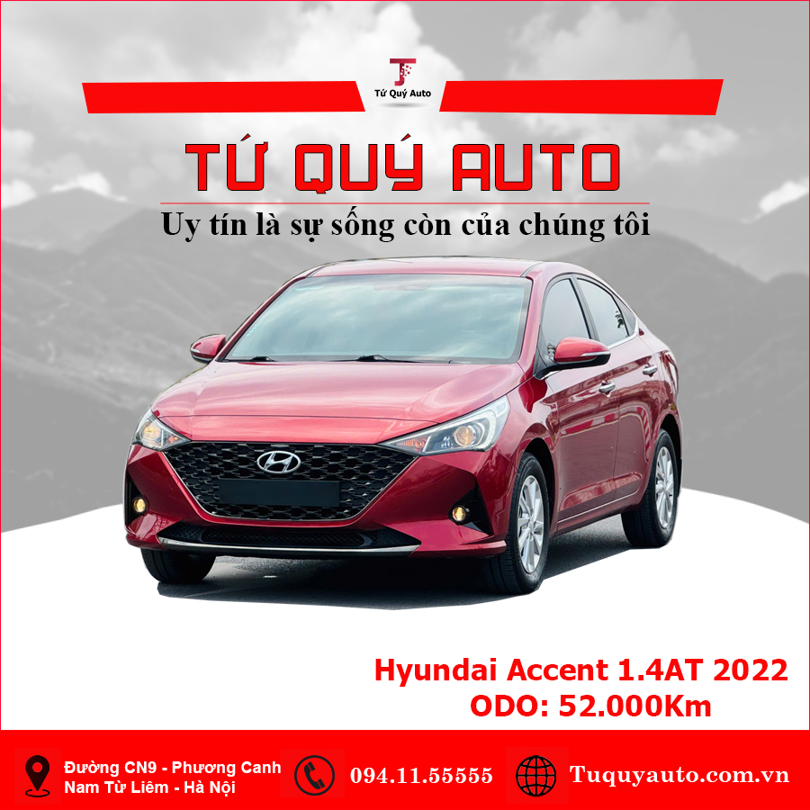 Xe Hyundai Accent 1.4 AT 2022 - Đỏ