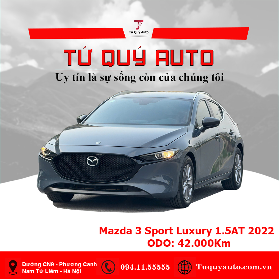 Xe Mazda 3 1.5L Sport Luxury 2022 - Xám Xanh