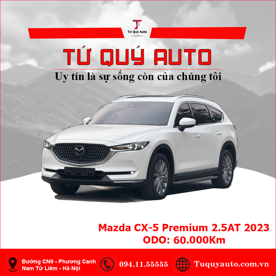 Xe Mazda CX8 Premium 2023 - Trắng