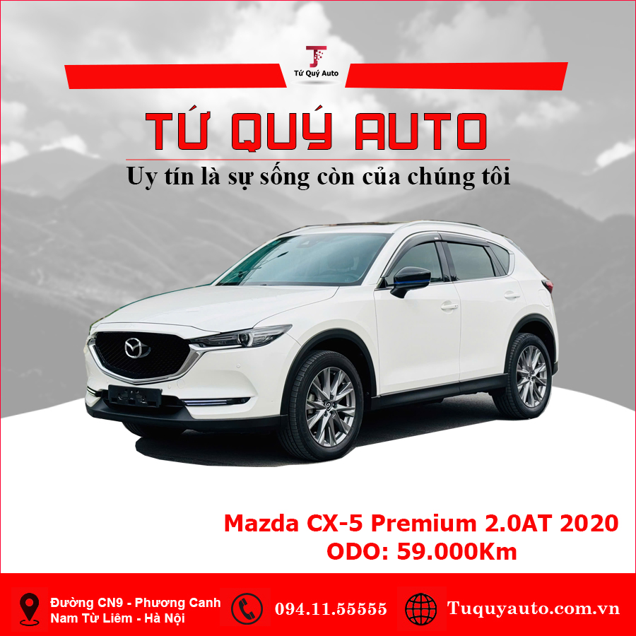 Xe Mazda CX5 2.0 Premium 2020 - Trắng