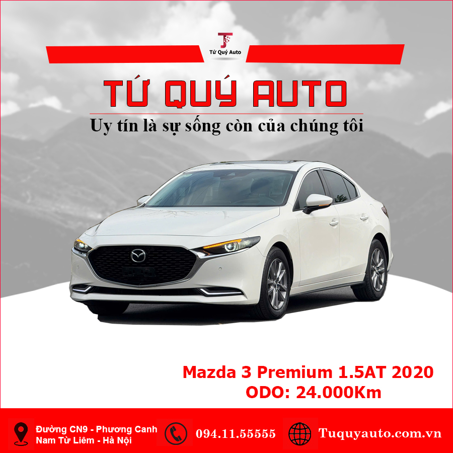 Xe Mazda 3 1.5L Premium 2020 - Trắng