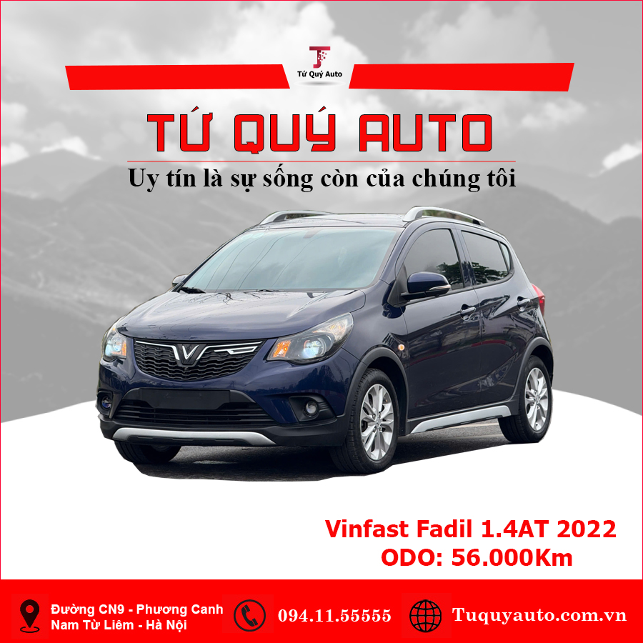 Xe VinFast Fadil Tiêu chuẩn 1.4 AT 2022 - Xanh Đen