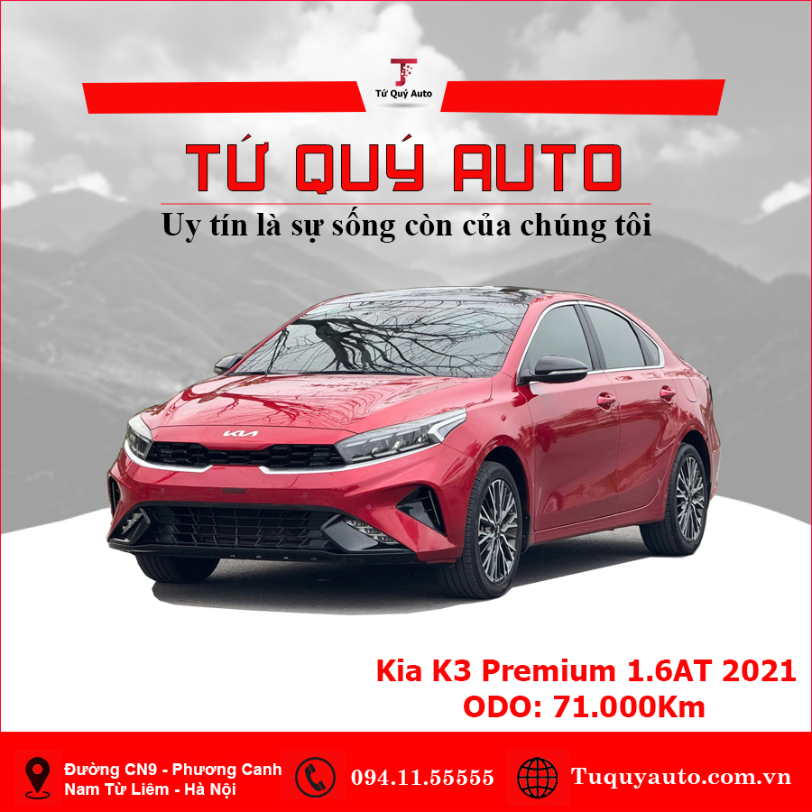 Xe Kia K3 Premium 1.6 AT 2021 - Đỏ