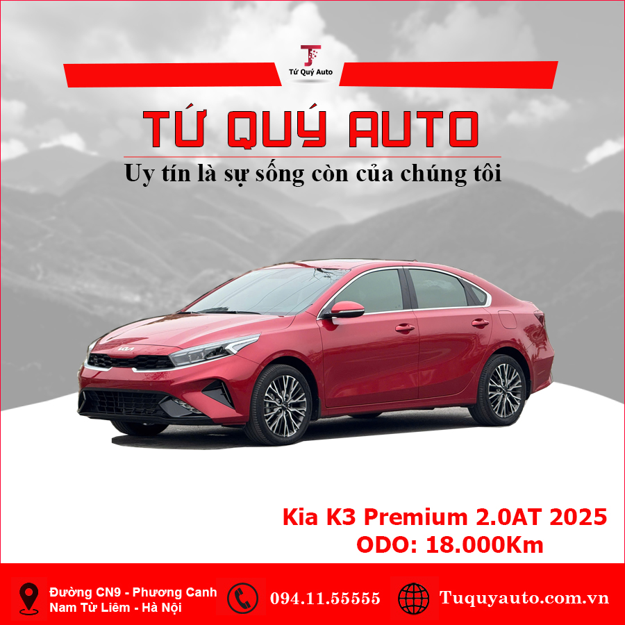 Xe Kia K3 Premium 2.0 AT 2025 - Đỏ