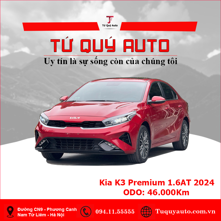 Xe Kia K3 Premium 1.6 AT 2024 - Đỏ
