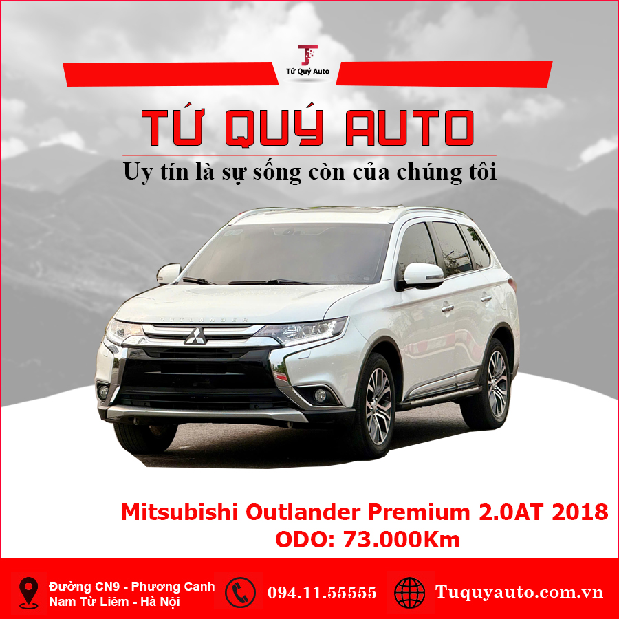 Xe Mitsubishi Outlander 2.0 CVT Premium 2018 - Trắng