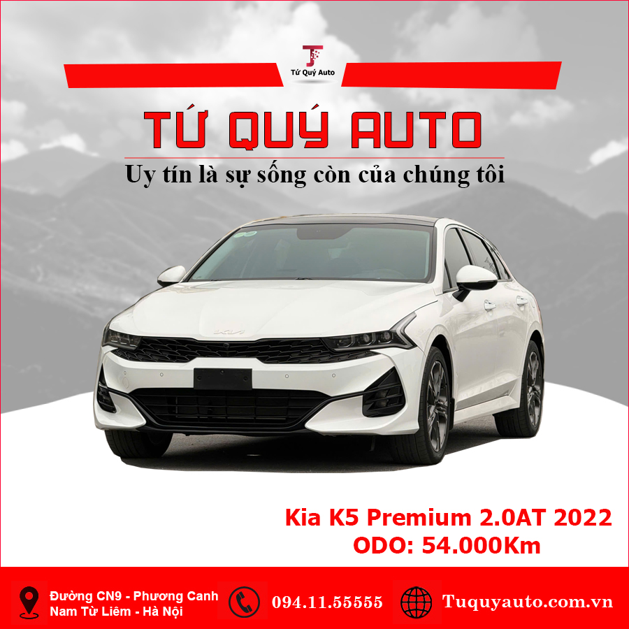 Xe Kia K5 Premium 2.0 AT 2022 - Trắng