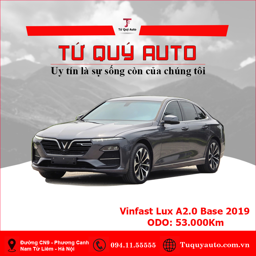 Xe VinFast Lux A 2.0 Tiêu chuẩn 2019 - Xám