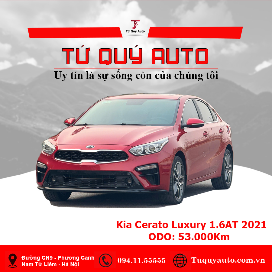Xe Kia Cerato 1.6 AT Luxury 2021 - Đỏ