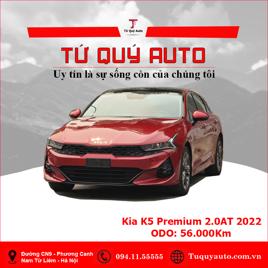 Xe Kia K5 Premium 2.0 AT 2022 - Đỏ