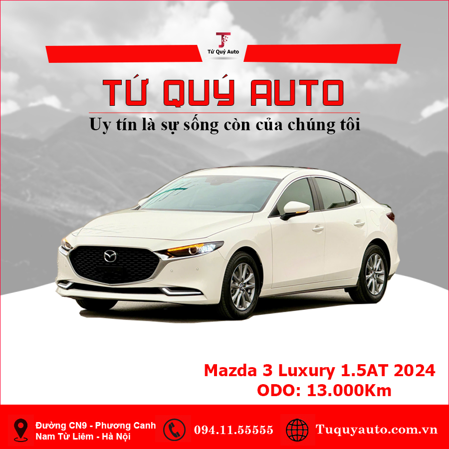 Xe Mazda 3 1.5L Luxury 2024 - Trắng