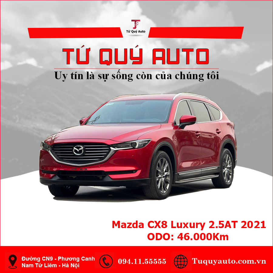 Xe Mazda CX8 Luxury 2021 - Đỏ