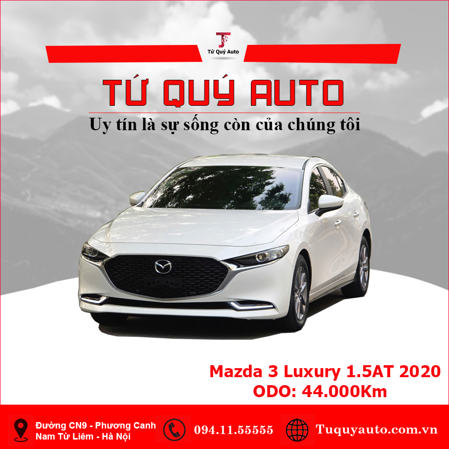 Xe Mazda 3 1.5L Luxury 2020 - Trắng