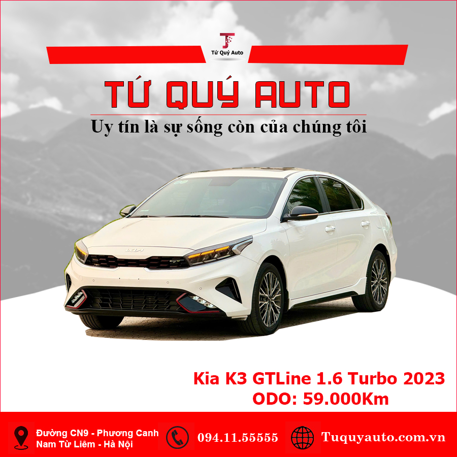 Xe Kia K3 GT 1.6 AT Turbo 2023 - Trắng