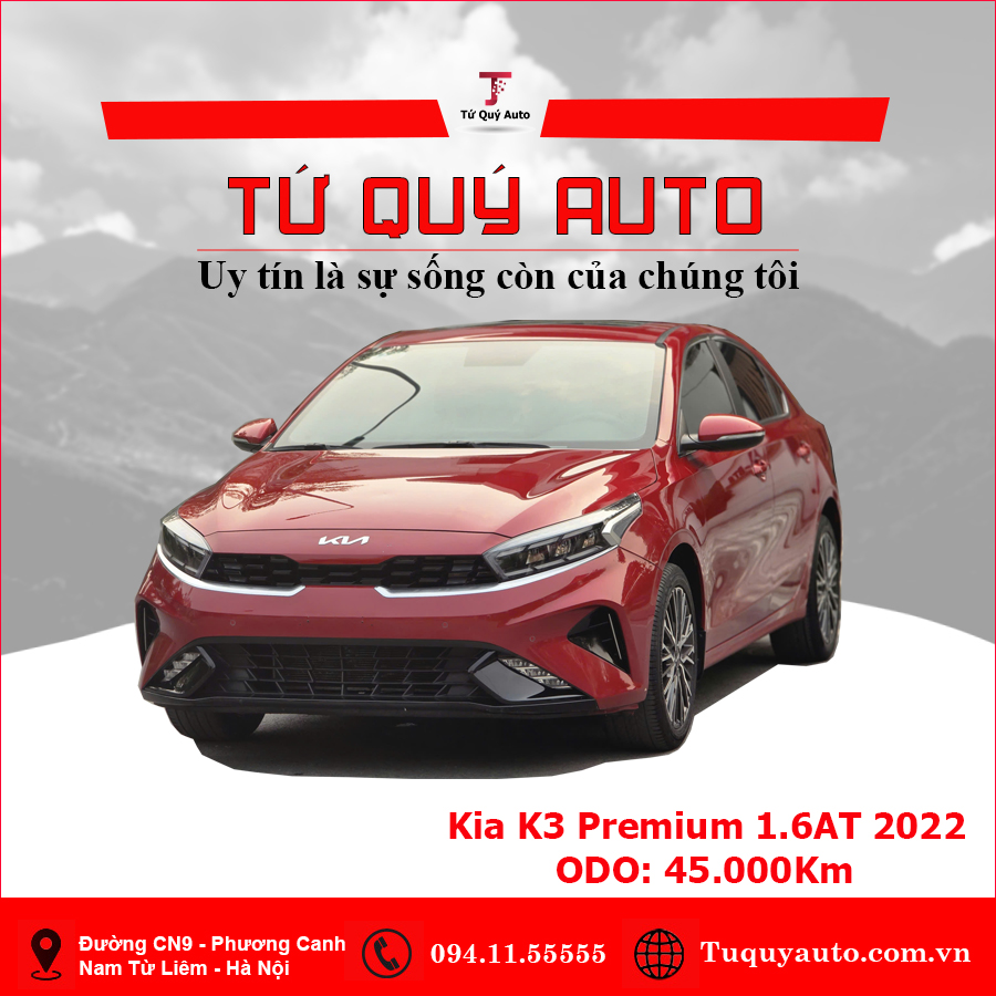 Xe Kia K3 Premium 1.6 AT 2022 - Đỏ