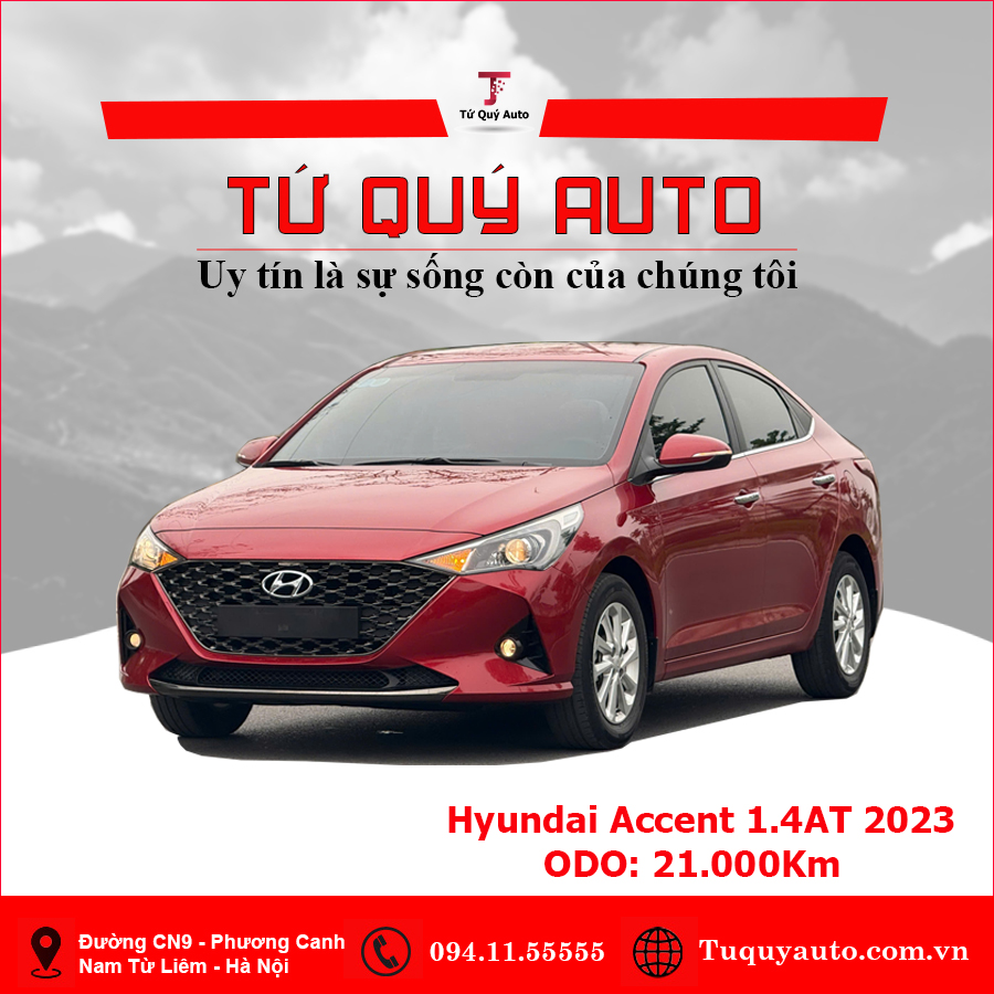 Xe Hyundai Accent 1.4 AT 2023 - Đỏ