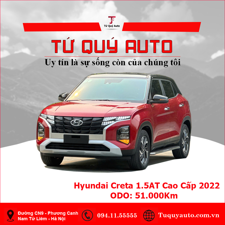 Xe Hyundai Creta Cao cấp 1.5 AT 2022 - Đỏ
