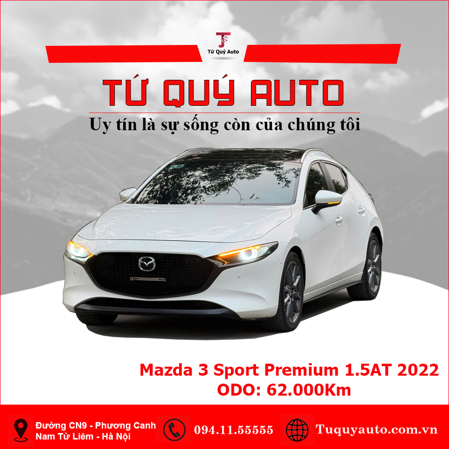 Xe Mazda 3 1.5L Sport Premium 2022 - Trắng