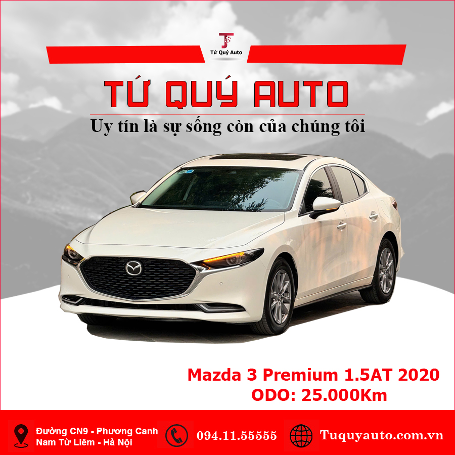 Xe Mazda 3 1.5L Premium 2020 - Trắng