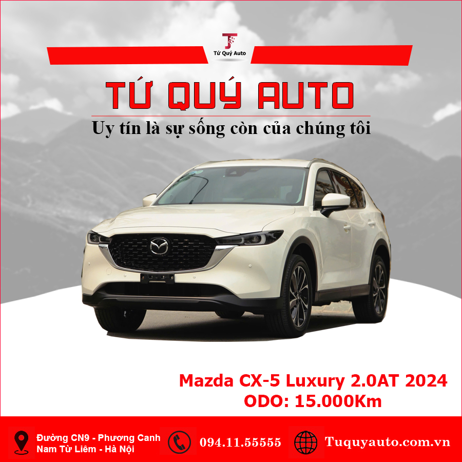 Xe Mazda CX5 Luxury 2.0 AT 2024 - Trắng
