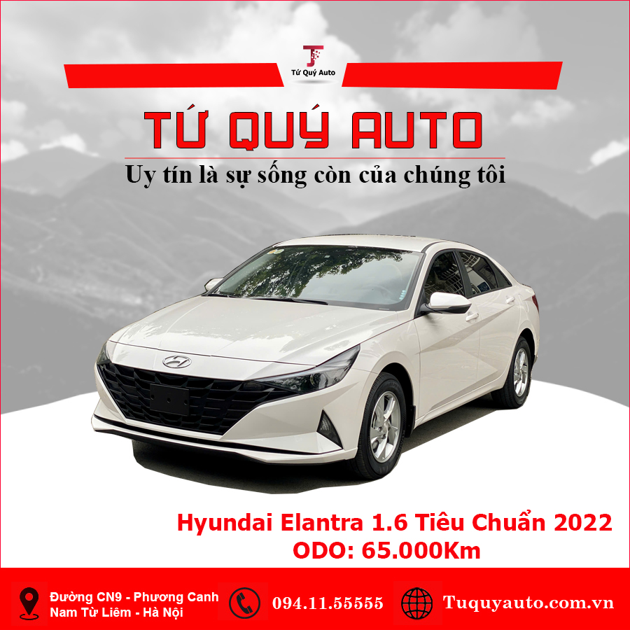 Xe Hyundai Elantra 1.6 AT Tiêu chuẩn 2022 - Trắng