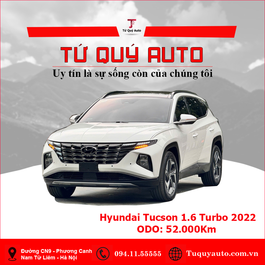 Xe Hyundai Tucson 1.6 AT Turbo HTRAC Đặc biệt 2022 - Trắng