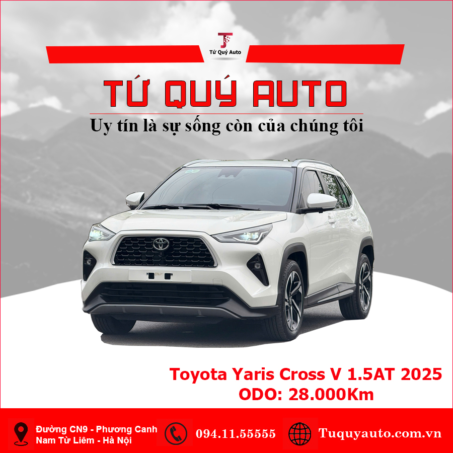 Xe Toyota Yaris Cross 1.5AT 2025 - Trắng