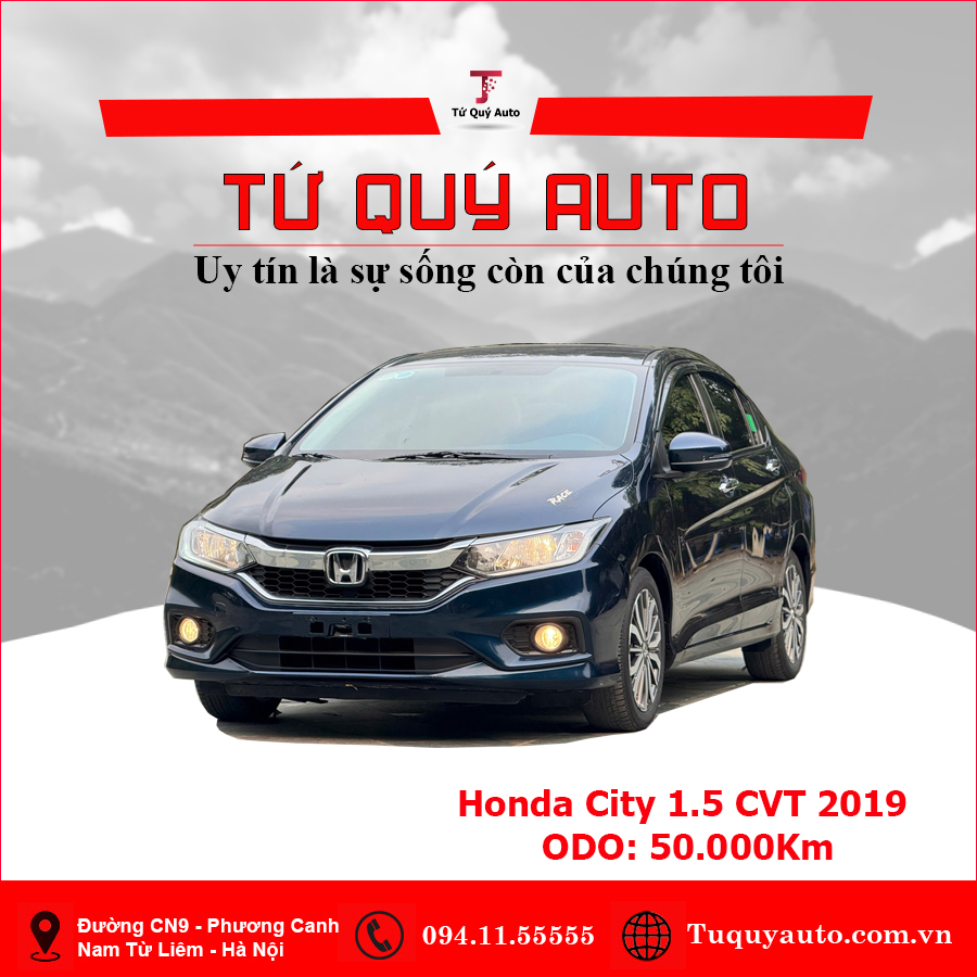 Xe Honda City 1.5 CVT 2019 - Xanh Đen