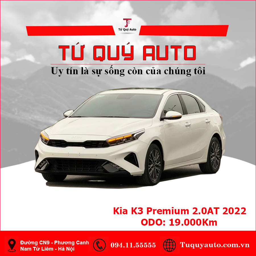 Xe Kia K3 Premium 2.0 AT 2022 - Trắng
