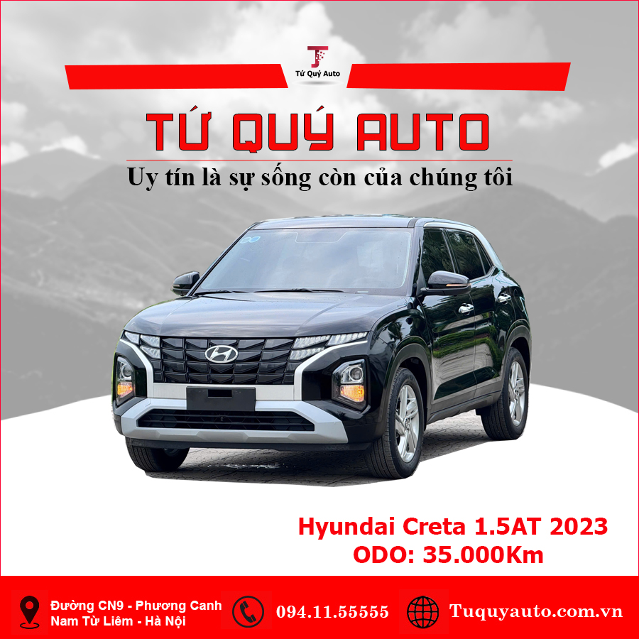 Xe Hyundai Creta Tiêu chuẩn 1.5 AT 2023 - Đen