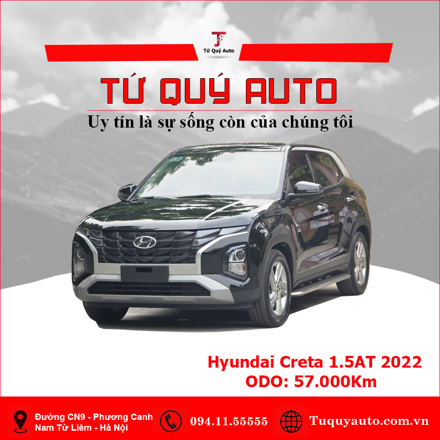 Xe Hyundai Creta Tiêu chuẩn 1.5 AT 2022 - Đen