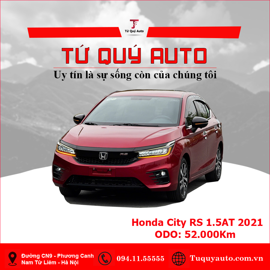 Xe Honda City RS 1.5 AT 2021 - Đỏ