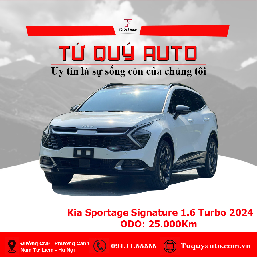 Xe Kia Sportage Signature 1.6T AWD 2024 - Trắng