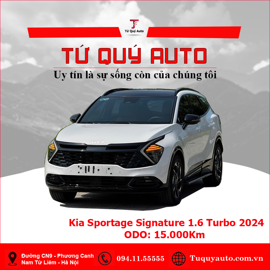 Xe Kia Sportage Signature 1.6T AWD 2024 - Trắng