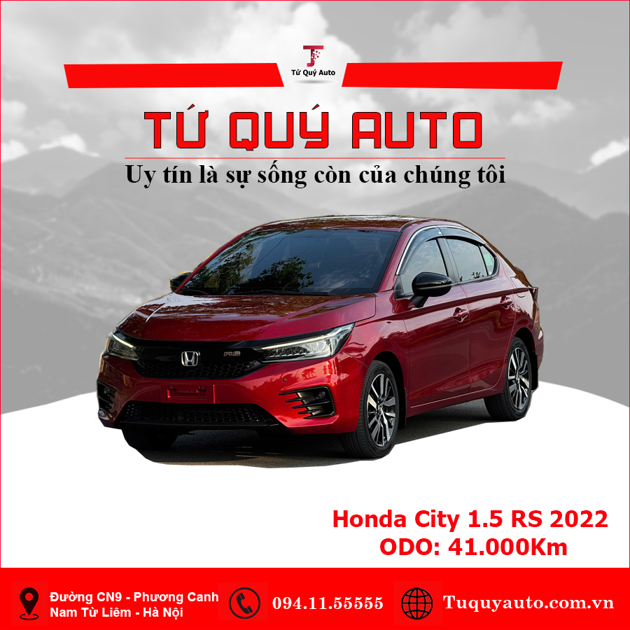 Xe Honda City RS 1.5 AT 2022 - Đỏ