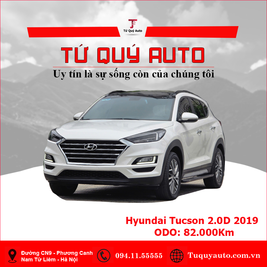 Xe Hyundai Tucson 2.0 AT CRDi 2019 - Trắng