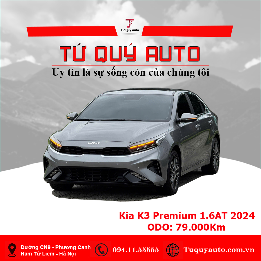 Xe Kia K3 Premium 1.6 AT 2024 - Xám