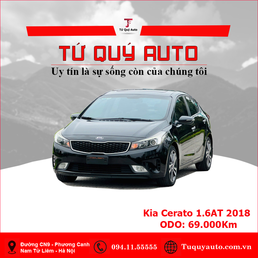 Xe Kia Cerato 1.6 AT 2018 - Đen