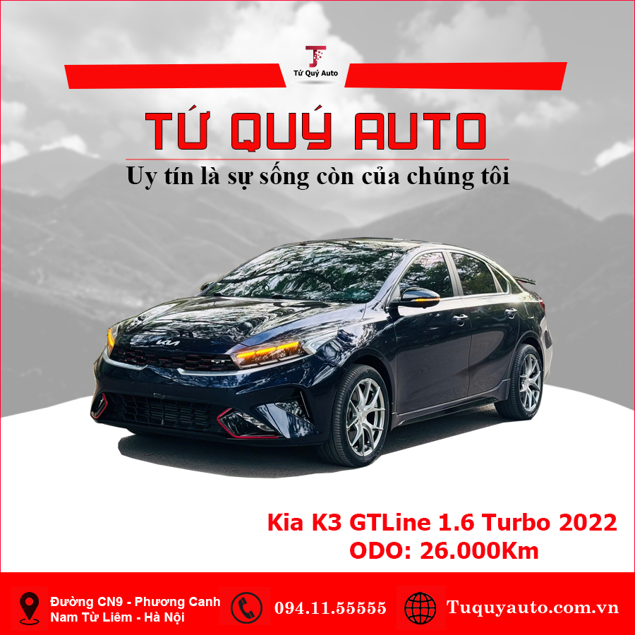 Xe Kia K3 GT 1.6 AT Turbo 2022 - Xanh Đen