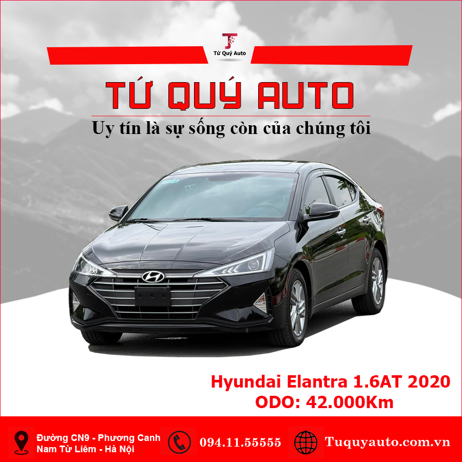 Xe Hyundai Elantra 1.6 AT 2020 - Đen